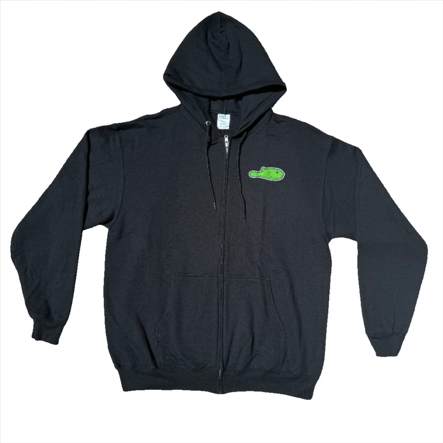 Green Puffer Hoodie Front