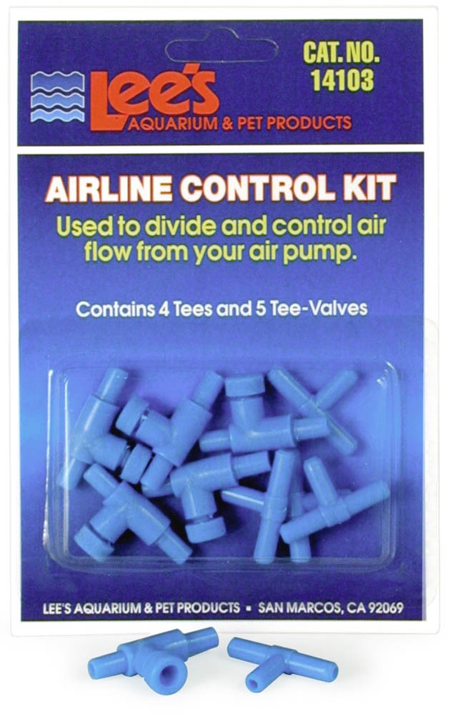 Lee's Airline Control Kit 4 Tees & 5 Two-Way Valves 2pk