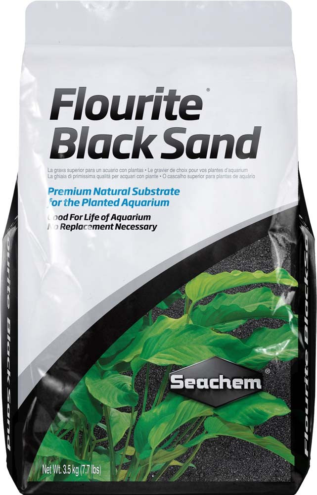 Seachem Flourite Black Sand Planted Aquarium Gravel 3.5kg 7.7lbs Reeflifeaquariums