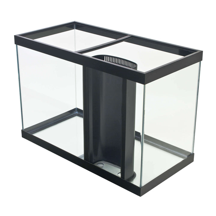 Aqueon 65 gallon aquarium 1 overflow black 36x18x25