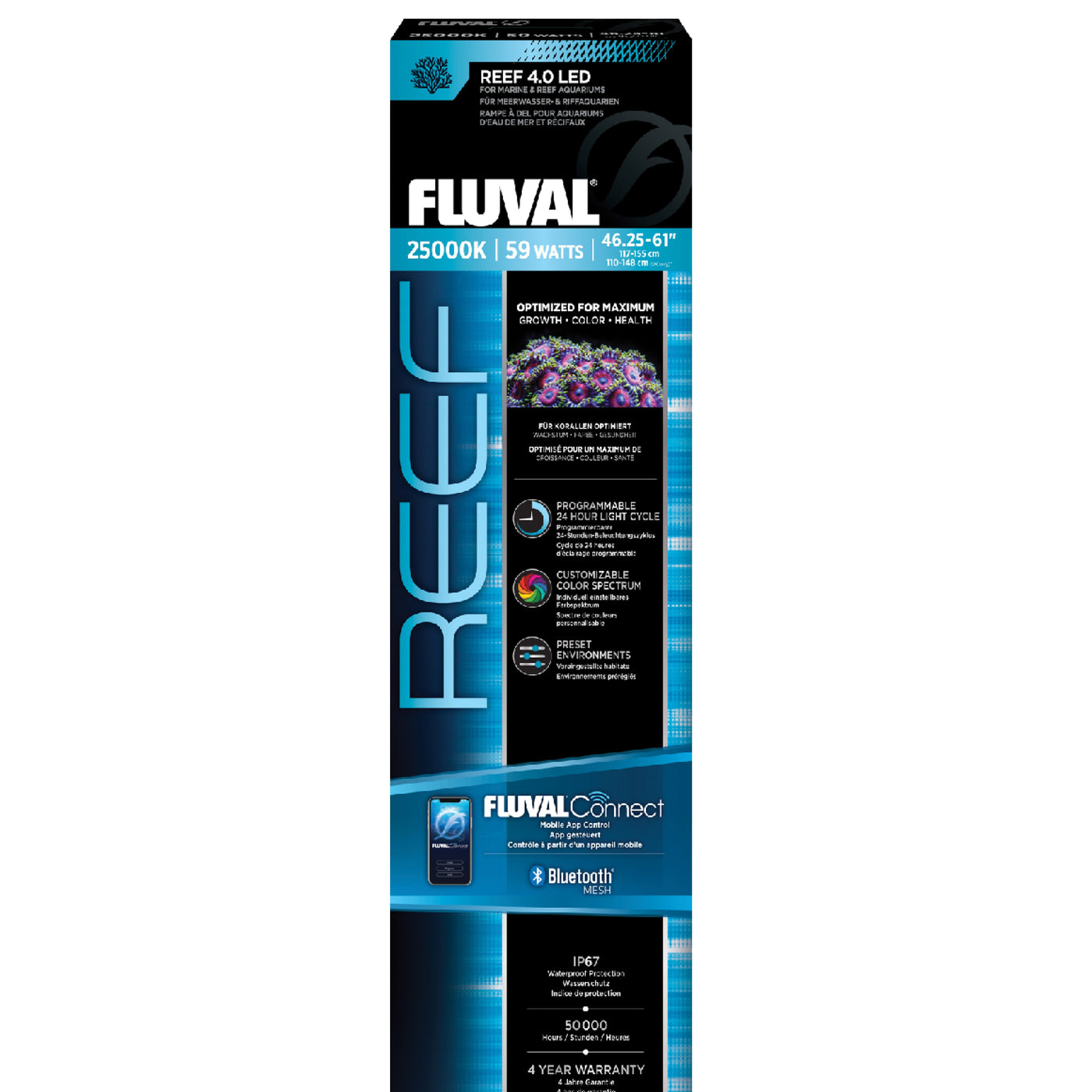 Reef 4.0 (46.25" - 61″) LED Fixture (59W) - Fluval