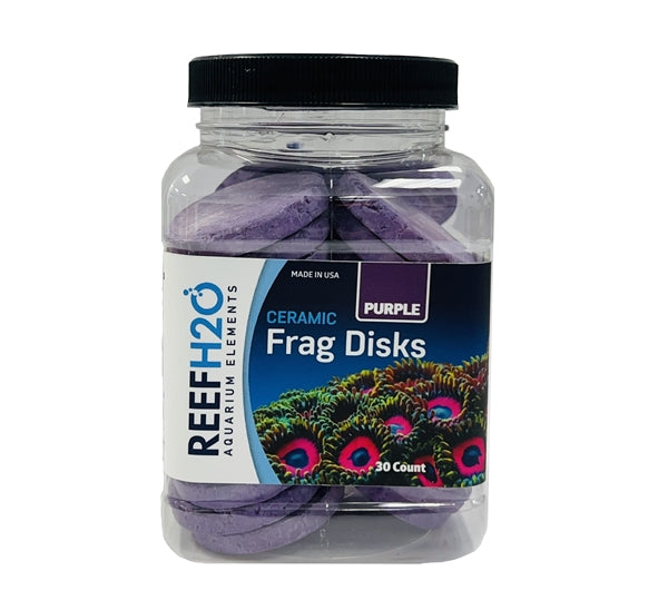 Bulk Ceramic Frag 1.5" Disk Purple 30 Count Jar