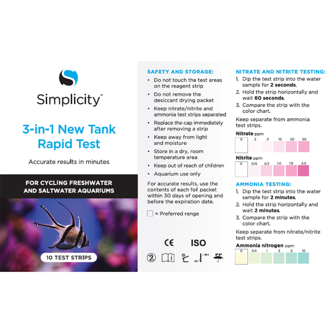 3-in-1 New Tank Rapid Test - 10 Test Strip