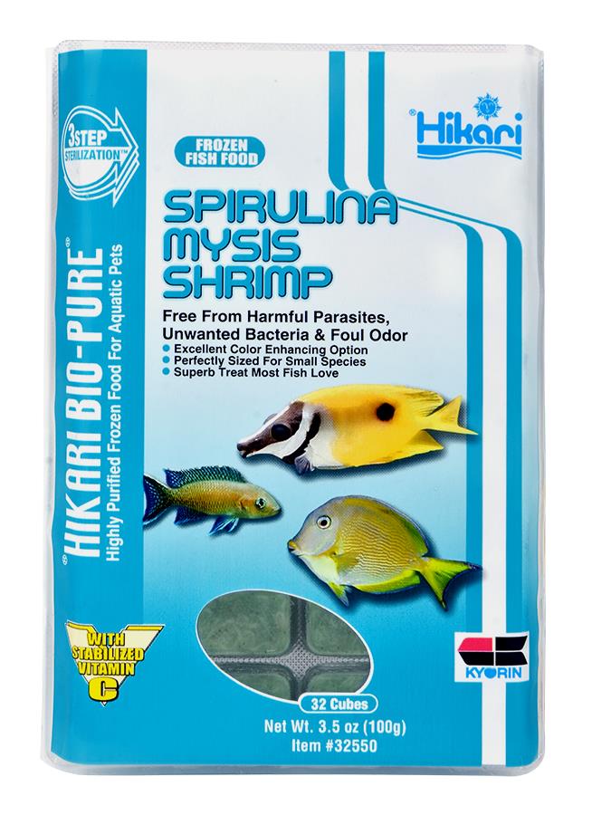 Spirulina Mysis Shrimp Cube Pack 3.5 oz