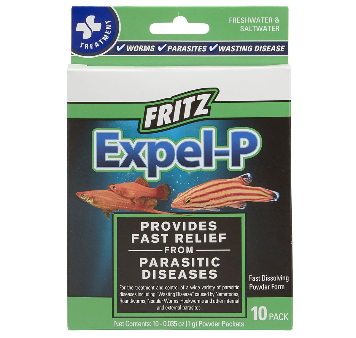 Fritz Expel-P Parasitic Fish Medication - 10 Count