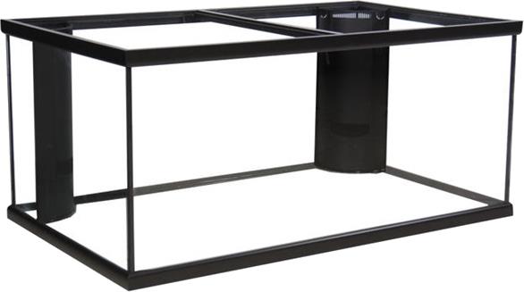 125 Gallon Marineland Corner-Flo Aquarium 2 Overflow Black 72x18x22