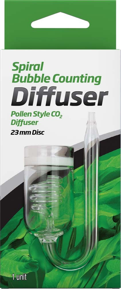 Seachem Glass Bubble Counting Spiral Diffuser Pollen 23mm Disc