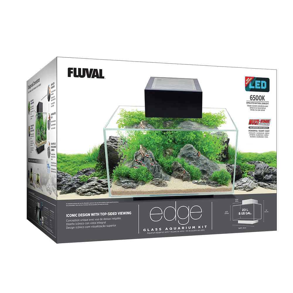 Fluval EDGE Aquarium Kit - 23 L (6 US gal) - Black