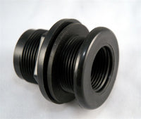 Schedule 40 Bulkhead 1.0" TxT Black (Hole size 1-3/4")